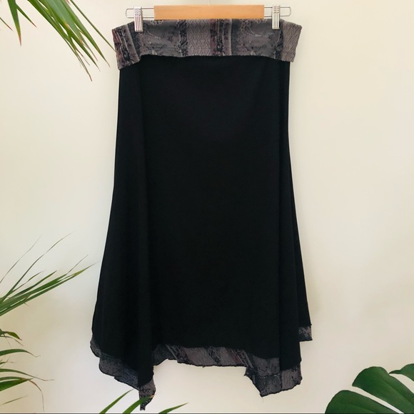 Manque Design Black Skirt A-line Pull-on, pull-off - Picture 5 of 11